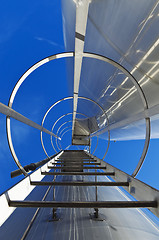 Image showing Stainless steel stairway