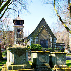 Image showing in cemetery  england europe old construction and    history