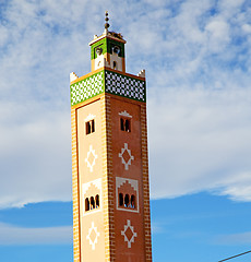 Image showing  muslim   in   mosque  the history  symbol morocco  africa  mina