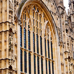 Image showing old in london  historical    parliament glass  window    structu