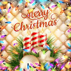 Image showing Christmas greeting card. EPS 10