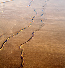 Image showing morocco in africa brown coastline wet sand beach near atlantic o