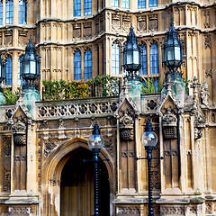 Image showing old in london  historical    parliament glass  window    structu