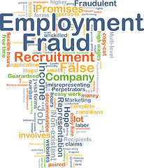 Image showing Employment fraud background concept