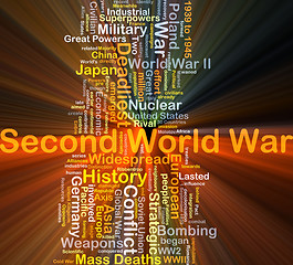 Image showing Second World War background concept glowing