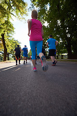 Image showing people group jogging