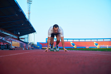 Image showing Athletic man start