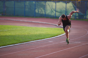 Image showing Athletic man start