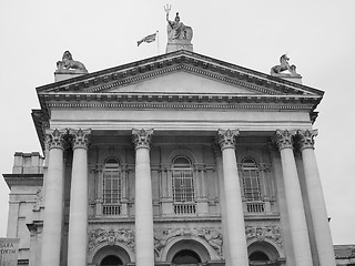 Image showing Black and white Tate Britain in London