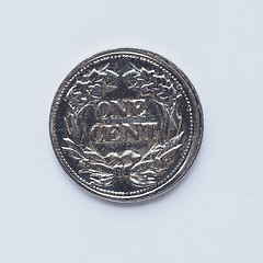 Image showing Old US 1 cent coin