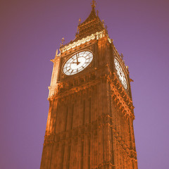 Image showing Retro looking Big Ben in London