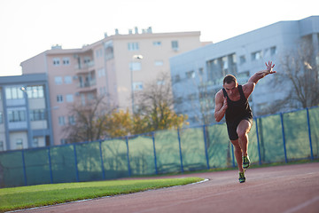 Image showing Athletic man start