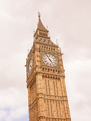 Image showing Retro looking Big Ben in London