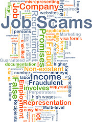 Image showing Job scams background concept