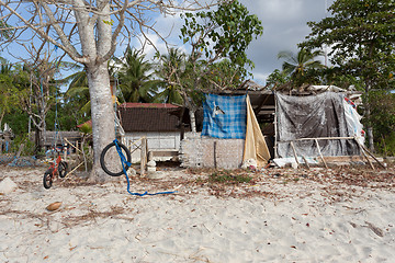 Image showing indonesian house - shack on beach