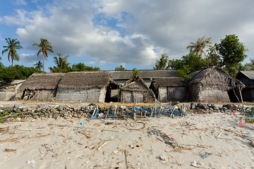 Image showing indonesian house - shack on beach