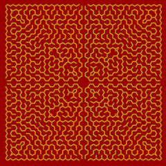 Image showing Red Labyrinth. Kids Maze