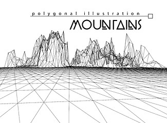 Image showing Mountain landscape vector illustration