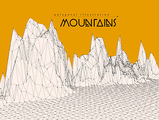 Image showing Mountain landscape illustration