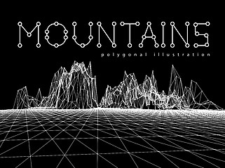 Image showing Mountain landscape illustration