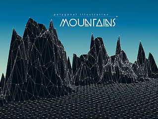 Image showing Mountain landscape vector illustration