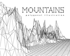 Image showing Mountain landscape vector illustration