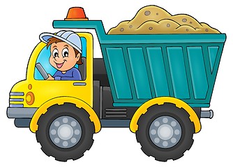 Image showing Sand truck theme image 1