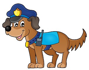 Image showing Police dog theme image 1