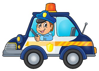 Image showing Police car theme image 1