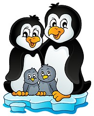 Image showing Penguin family theme image 1