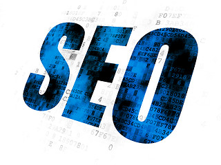 Image showing Web design concept: SEO on Digital background