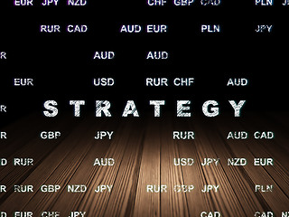 Image showing Finance concept: Strategy in grunge dark room