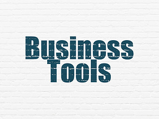 Image showing Business concept: Business Tools on wall background