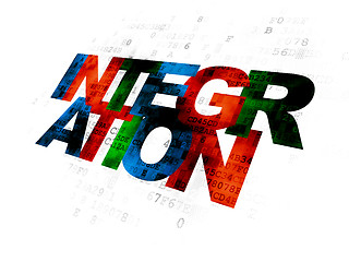 Image showing Finance concept: Integration on Digital background