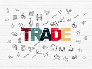 Image showing Business concept: Trade on wall background