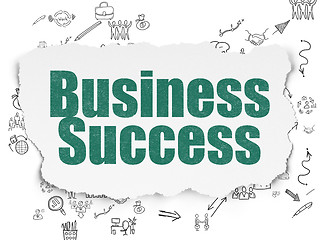 Image showing Business concept: Business Success on Torn Paper background