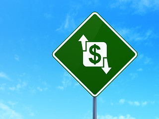 Image showing Finance concept: Finance on road sign background