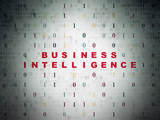 Image showing Finance concept: Business Intelligence on Digital Paper background