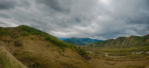 Image showing mountain in autumn day