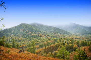 Image showing mountain in autumn day