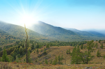 Image showing mountain in autumn day