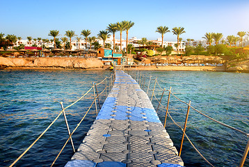 Image showing Pontoon to the sea