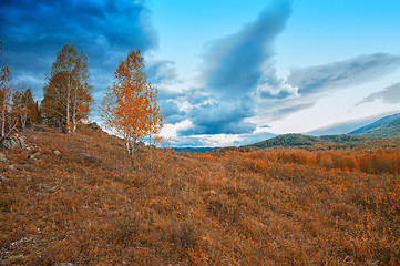 Image showing mountain in autumn day