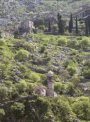 Image showing Ruins of the fortress over Kotor