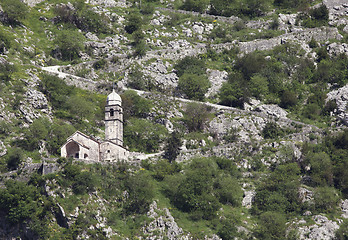 Image showing Ruins of the fortress over Kotor