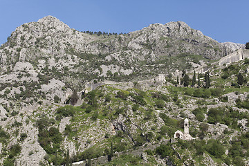Image showing Ruins of the fortress over Kotor