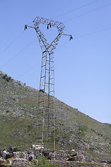 Image showing Power transmission pole