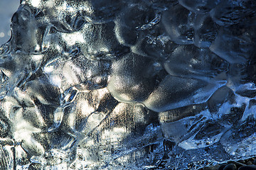 Image showing Closeup of an ice block at glacier lagoon Jokulsarlon, Iceland