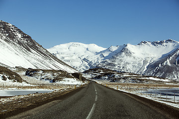 Image showing Ring road in Iceland, wintertime