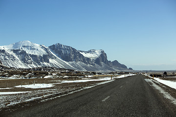 Image showing Ring road in Iceland, wintertime